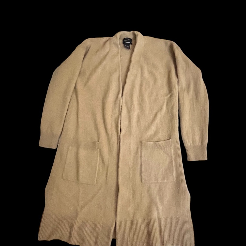 Halogen Women’s Tan Wool Cashmere Blend Cardigan Size Small